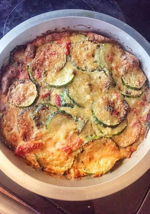 Una foto de Frittata de Calabacita, zucchini o calabacín,, para comerla a toda hora este Verano