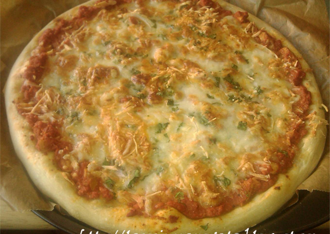 Pizza de pollo tikka