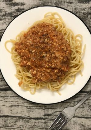 Hình của món Spaghetti chay.
