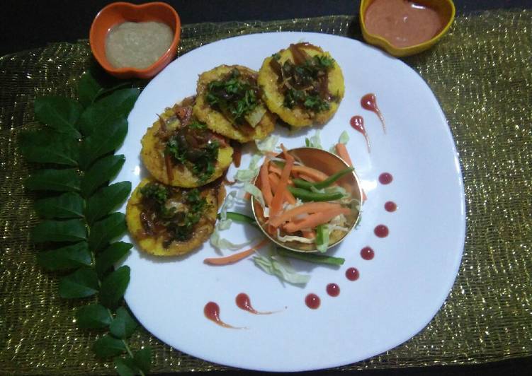 Idli style dhokla with chinese stuffing