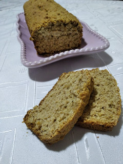 Una foto de Budín frutal vegano 🍌🍎🍐:)