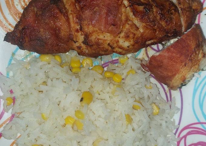 Pechuga de pollo rellena y envuelta en tocino - Air Fryer Receta de Brenda  Michelle Marquez- Cookpad