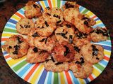 Soft rice cookies with sesame seeds