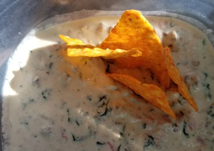 Recipe of Perfect Spicy sausage queso dip