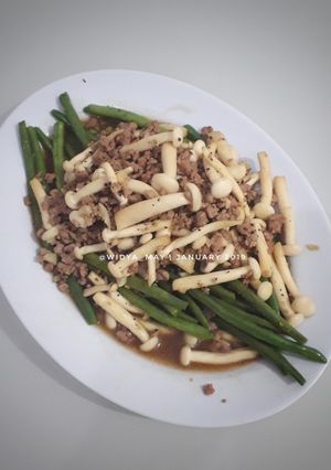 Foto resep Buncis Siram Jamur