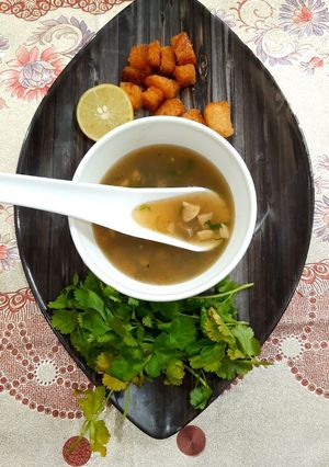 A picture of Mushroom ka Soup.