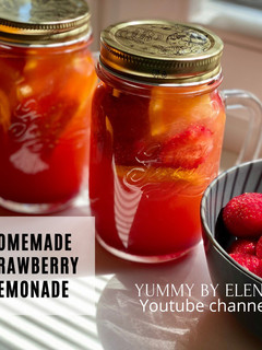 A picture of How To Make YUMMY Homemade Strawberry Lemonade.