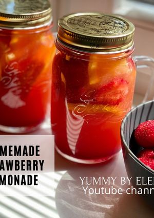 A picture of How To Make YUMMY Homemade Strawberry Lemonade.