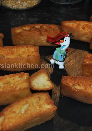 A picture of Rusk Cake نان سوخاری.