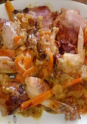 Una foto de Pollo a la naranja