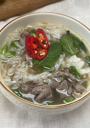A picture of Pho Bo เฝอเนื้อ.