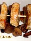 Brochetas de solomillo de cerdo
