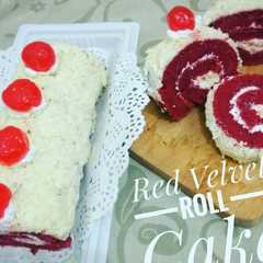 รูปของ #merahputih Red Velvet Roll Cake