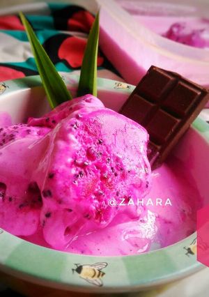 Foto resep Dragon Fruit Ice Cream (Es Krim Buah Naga)