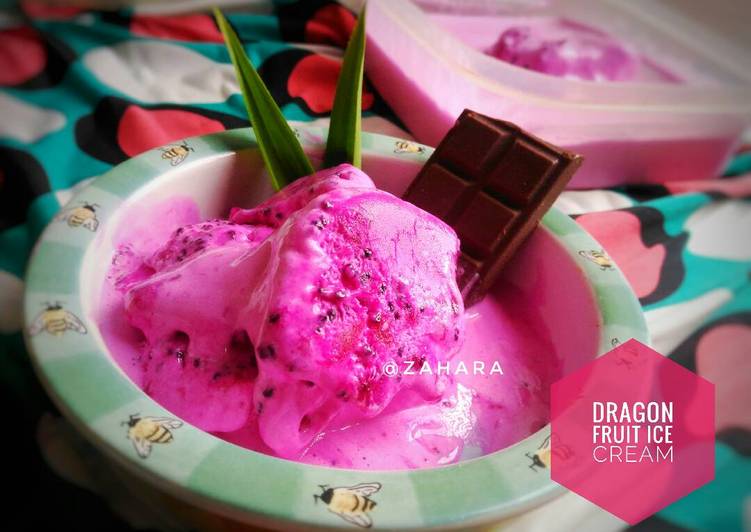 Resep Dragon Fruit Ice Cream (Es Krim Buah Naga) yang Sempurna