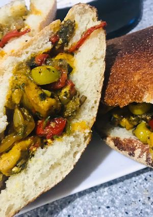Una foto de Relleno para mis pancitos caseros 🥰 (sándwich)