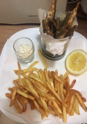 Hamszi sültkrumplival recept fotója