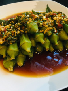 川燙涼拌秋葵 的食譜成品照片