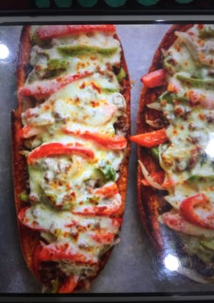 A picture of Ground beef mummy bread.