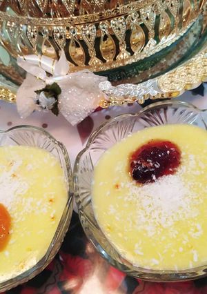 صورة لوصفة محلبي بالزعفران والشعيرية
