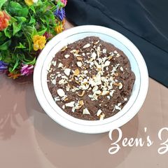 A picture of Chocolate Kesari or Chocolate Semolina Halwa.