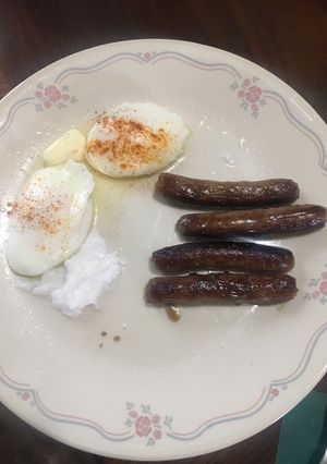 A picture of Poached eggs.