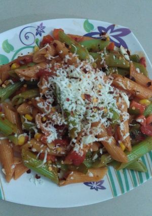 A picture of Colourful Pasta.