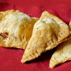 A picture of Sweet apple samosa turn over.
