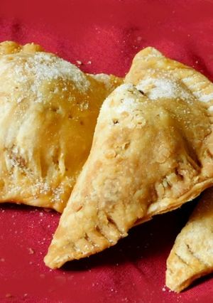 A picture of Sweet apple samosa turn over.