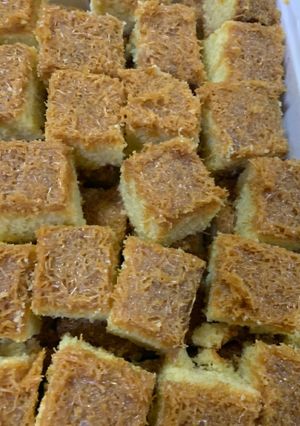 صورة لوصفة بسبوسة شعيرية بطريقتي