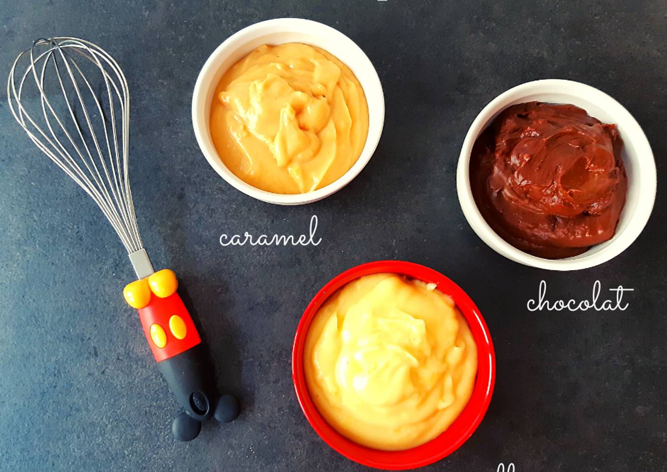 Trio de creme patissiere
