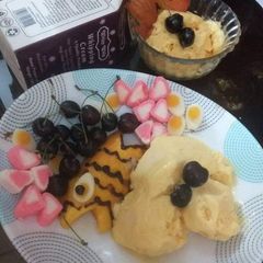 A picture of Mango ice cream.