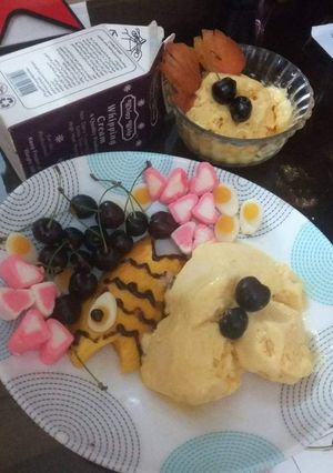 A picture of Mango ice cream.
