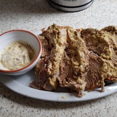 Roasted Pork in Dijon Mustard and wholegrain A picture of Roasted Pork in Dijon Mustard and wholegrain.