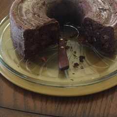 Una foto de Pastel de manzana con chocolate