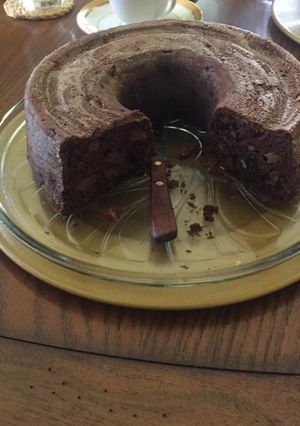 Una foto de Pastel de manzana con chocolate