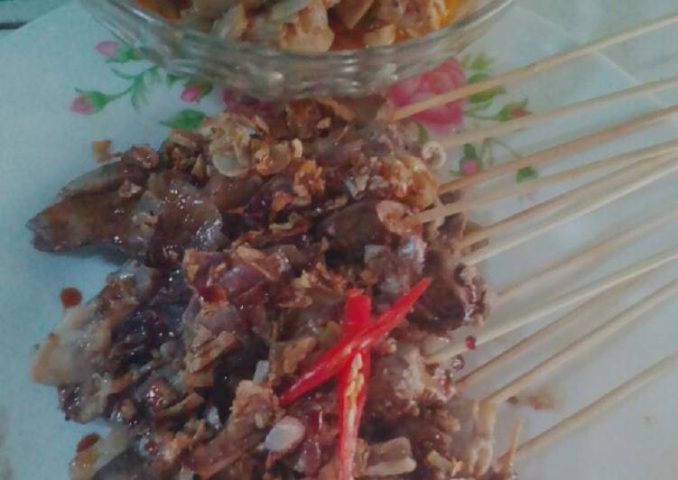 Sate ampela kuah sambel nangka