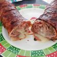 Rollo de carne de res y cerdo al horno