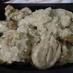 A picture of Cheesy creamy malai soya chaap.