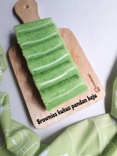 Foto resep Brownies kukus pandan keju