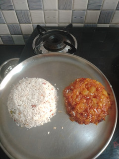 தேங்காய் சாதம் - உருளை காரக் கறி செய்முறை முக்கிய புகைப்படம்