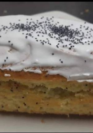 Una foto de Budín de limón y amapolas