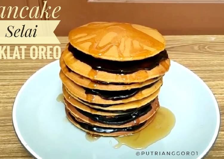 Pancake Selai Coklat Oreo