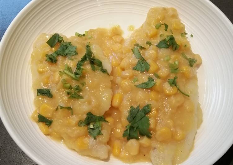 Recipe of Super Quick Homemade Fish Fillet con Corn