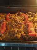 Patatas con carne picada al horno