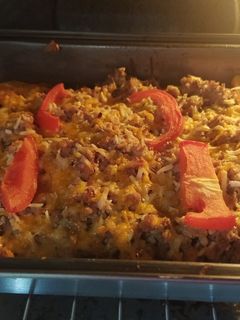 Una foto de Patatas con carne picada al horno