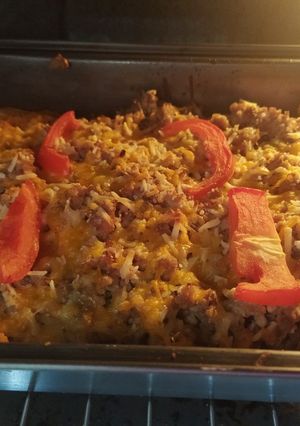 Una foto de Patatas con carne picada al horno