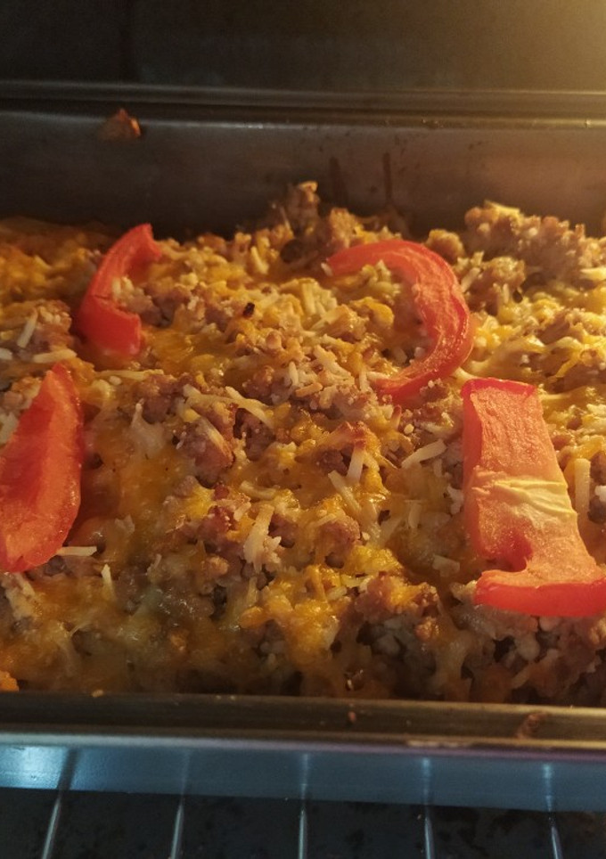 Una foto de Patatas con carne picada al horno