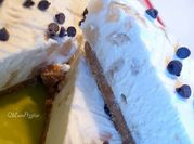 Una foto di dolce ricotta e pere