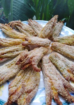 Foto di Fiori di zucchina al forno